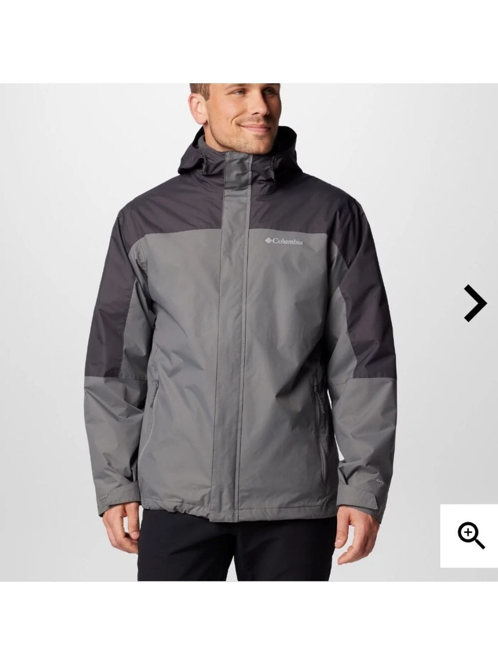 Columbia Men's Black and Gray Jacket XL
